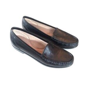 SAS Simplify Comfort Loafers Black Leather  Shoes  Womens Sz 7S/ AAA NEW